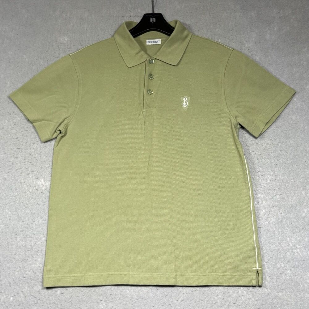 Burberry Olive Green Men’s Pique Polo Shirt